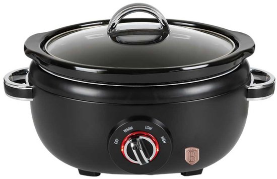 Berlinger Haus Slowcooker 3,5L Zwart-Rose Goud BH9669