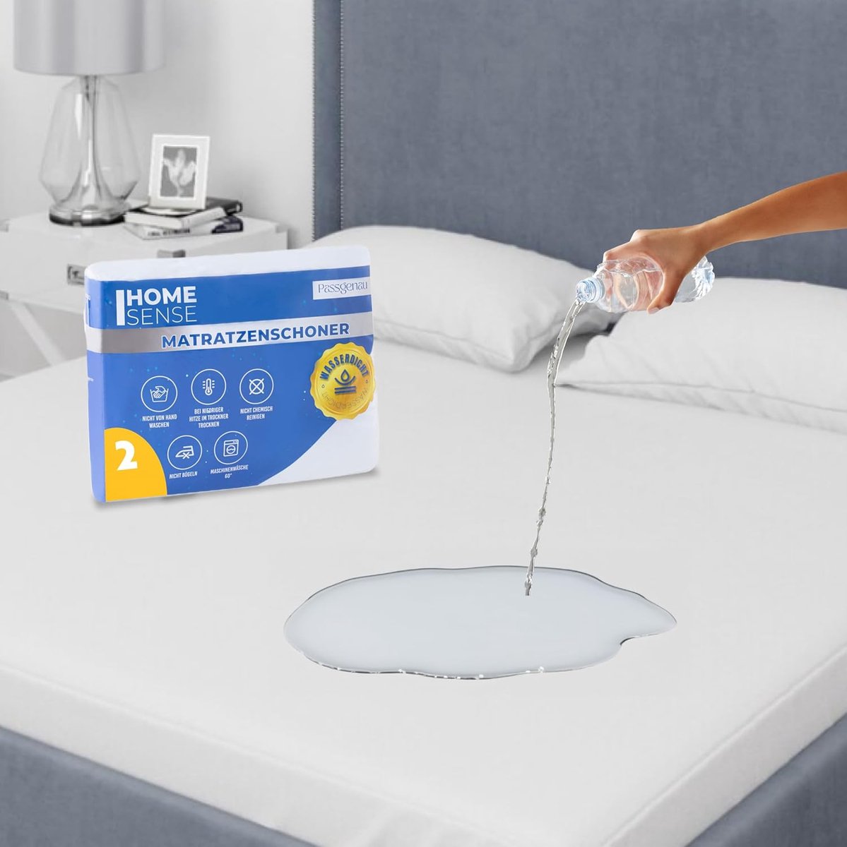 Waterdichte Matrasbeschermer 90x200 cm - Ademend, Wasbaar en Comfortabel