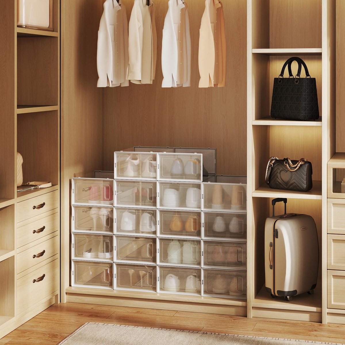 Schoenendozen – Set van 18 – Plastic Organizers – Grote Opslag