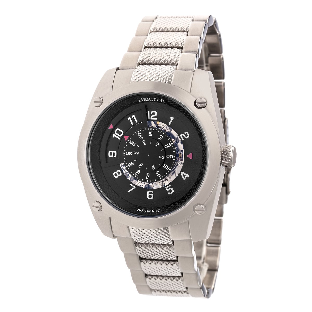 Heritor Automatic Daniels Semi-Skeleton Armbandhorloge - Zilver
