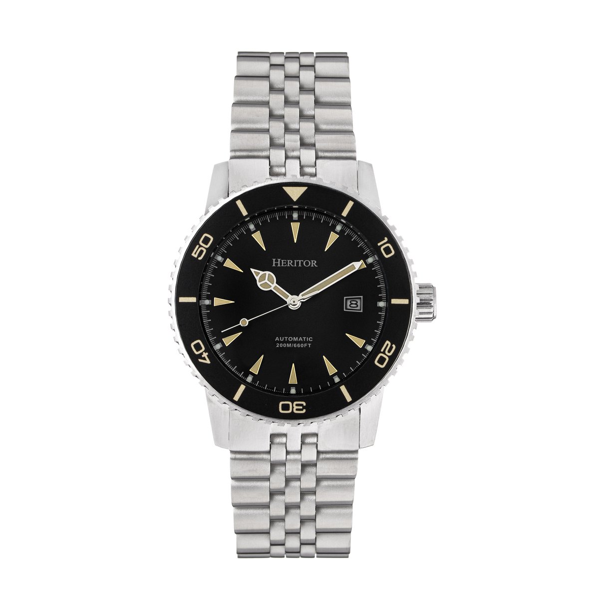 Heritor Automatic Hurst armbandhorloge met datum - Zwart