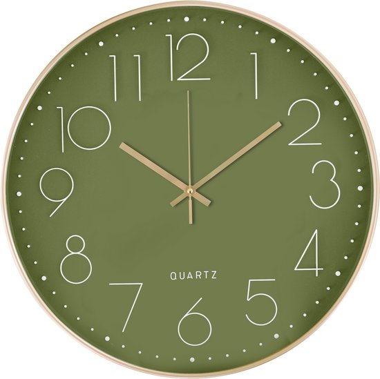 Horloge Murale Ronde Motif Cerf – 25,4 Cm, Bois MDF, Mouvement Quartz Silencieux, Pile AA, Déco Salon Ou Chambre