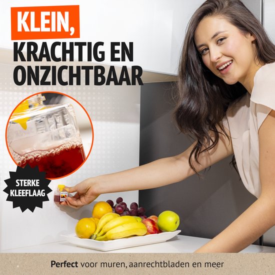 Super Ninja Fruitvliegjes Vanger - 12 Fruitvliegjes vallen - Zeer Effectieve en Ecologische Insectenval om Fruitvliegjes te Bestrijden - Direct Werkzaam, Milieu vriendelijke & Veilige Fruitvliegjesval