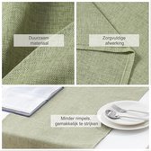 Chemin de table vert élégant, hydrofuge, antitache, lavable, pour l'intérieur et l'extérieur, 30 x 100 cm