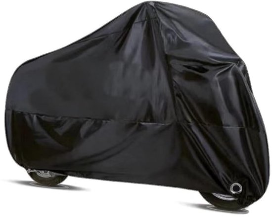Motorfietshoes - Scooterhoezen - Met Opbergzak - Motorfiets Deksel - Voor Buiten en Binnen - Waterdicht - Stofdicht - 265 x 105 x 125 CM - Zwart - 190T Polyester - Universeel - Voor Motors/Scooters