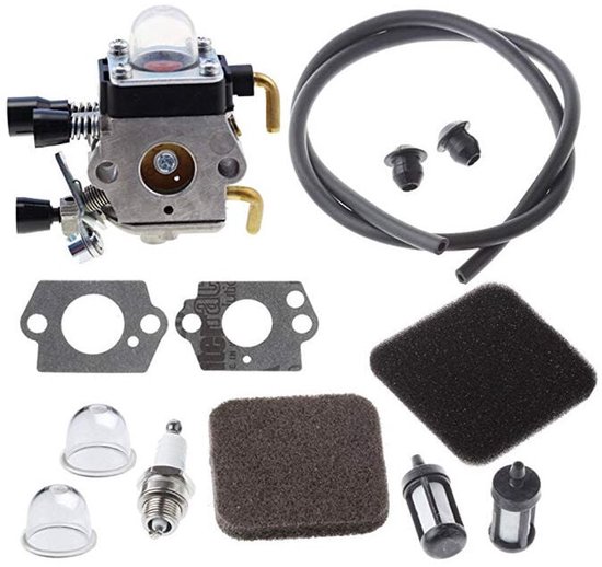 Geschikt voor Stihl FC72 FS72 FS74 FS76 Carburateur Kit - Met Luchtfilter Olieslang