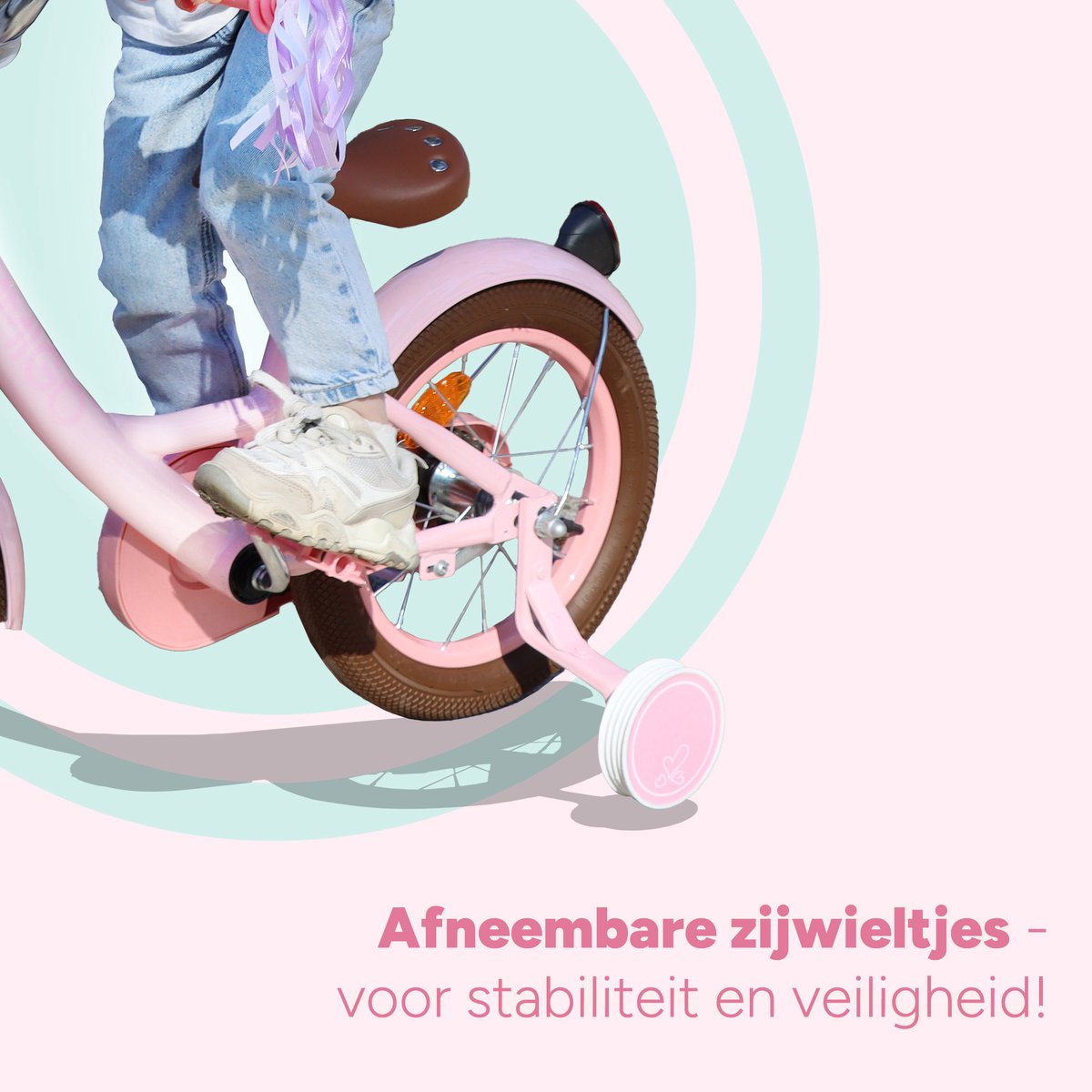 Vélo Fille AMIGO Bella 14 Pouces | Freins Main Et Rétropédalage | Roues Stabilisatrices | 4-5 Ans