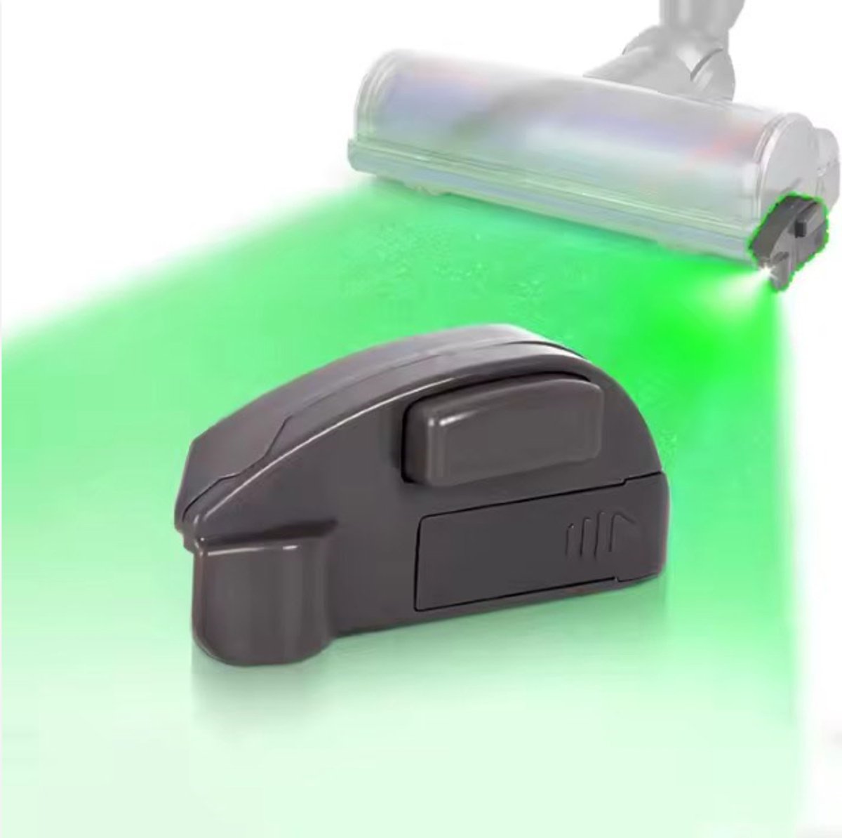Stofzuigerstofdisplay LED-lamp, Universeel Stofzuigerlichtopzetstuk, Stofzuigerstofdetectie Lichtgroene LED Verlicht Onzichtbaar Huisdierhaar Kattenhondenbont