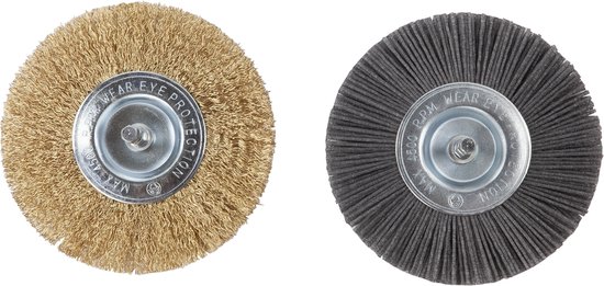 Universele borstelset voor elektrische onkruidborstel - Set van 8 - Onkruidverwijderaar - Onkruidverdelger - Stalen en Nylon borstel - 11cm - Voegenborstel - Grastrimmer van Universele — afbeelding 2