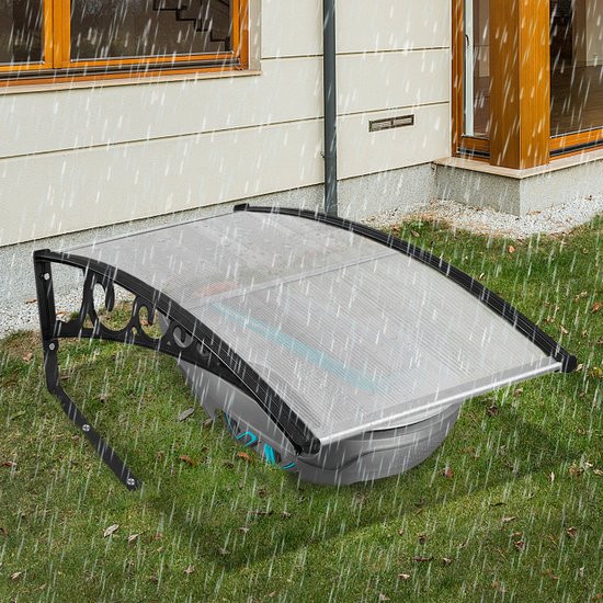 NAIZY Moerobot Tuin Garage Dak Polycarbonaat Carport Beschermhoezen Met Metaalvoet Rasenrobot Rasenmaaier Bescherming tegen Regen, Hagel en UV-straling 103 x 77 x 45,5 cm van NAIZY — afbeelding 3