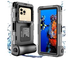 Professional Diving Phone Case Pouch Waterproof Smartphone,Waterproof Phone Pouch Underwater Protective Case Compatibel met de meeste mobiele telefoons - zwart
