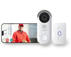 Calex Video Deurbel met Camera - 2K - Bedraad - Slimme Deurbel met Chime - Nachtzicht & 2‑weg Audio…