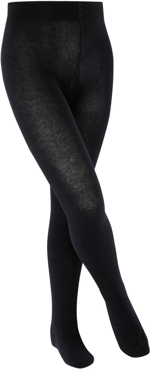 Esprit Foot Logo versterkt slijtvast katoen panty kinderen zwart - maat 122-128