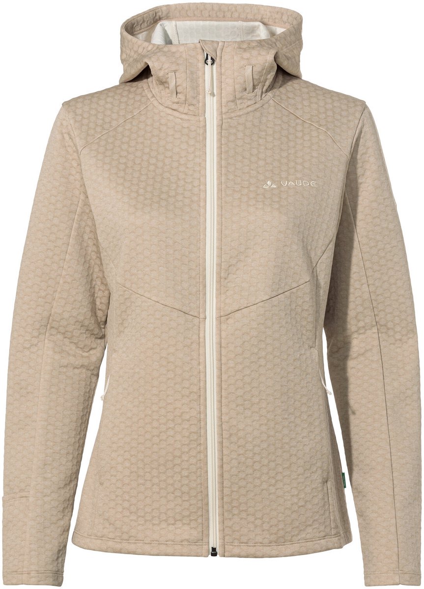 VAUDE Skomer Hiking Hoody fleecejas dames outdoor sportjasjes niet waterdicht niet winddicht fleece capuchon regular fit Wit
