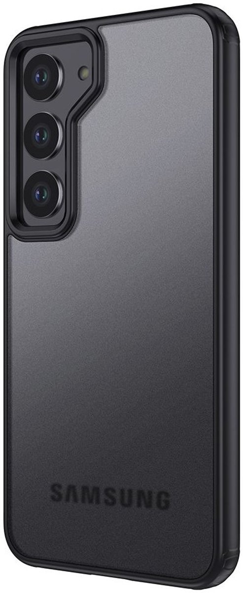 Hoesje Schokbestendig Back Cover Transparant Zwart Geschikt voor Samsung S23 Plus