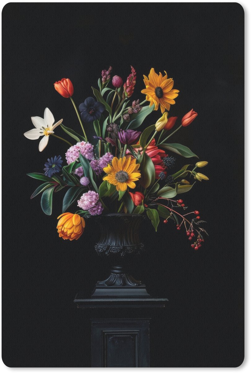 Muismat 18x27 cm - Mousepad Zonnebloemen - Boeket - Kleurrijk - Muismatten