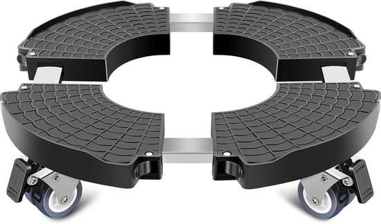 Plantenroller, voor buiten, 2 stuks, weerbestendige rolplank, planten, 30 cm rond, bloempotonderzetter met wieltjes, 100 kg draagkracht voor binnen en buiten, plantenrolplank, bloemenroller