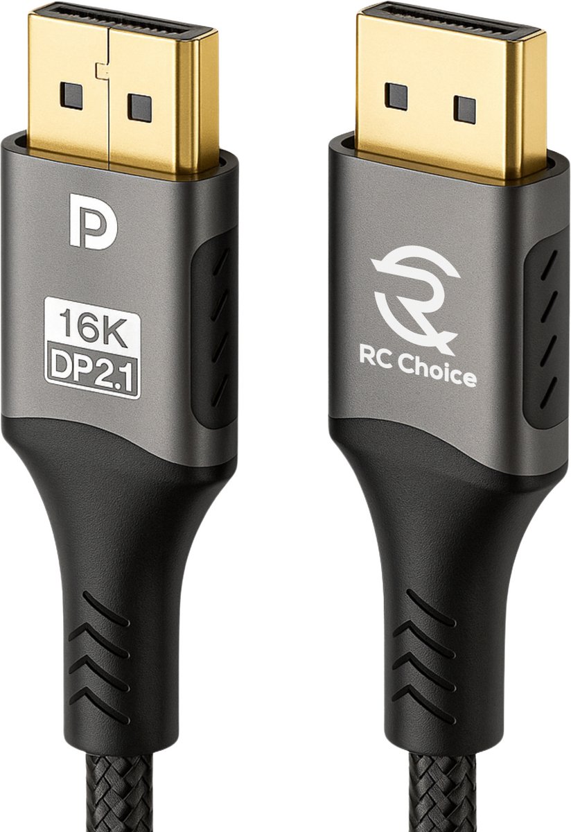 DisplayPort naar DisplayPort Kabel - 16K 120Hz - 3 Meter - Sterk en Flexibel Nylon