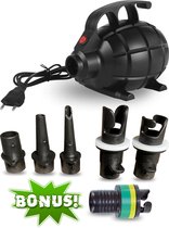 YouAre elektrische hogedruk luchtpomp | 600 Watt sterk | bajonet adapters | taps-toelopende opzetstukjes | voor AirTrack turnmat luchtbed — YouAre air gymnastiek mat mini-blower | Compacte lichtgewicht gym Lucht pomp opblazen leegzuigen compleet