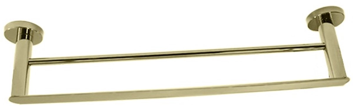 Profielenloods - Handdoekhouder dubbel monteren met schroeven - Geborsteld/mat goud