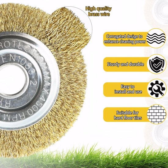 Voegenborstel Metalen Borstel Voor Boormachine - Effectieve Oplossing Voor Onkruid en Mos van Schoonvlies — afbeelding 2