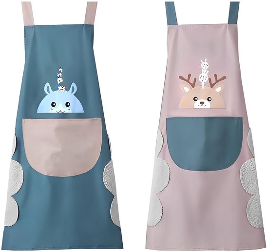 Viedouce Schort,Keukenschort Waterdichte,Kookschort met Zakken,Verstelbare Schorten Barbecue voor Heren Dames, Keuken Koken Bakken Schilderij Tuinieren Schorten