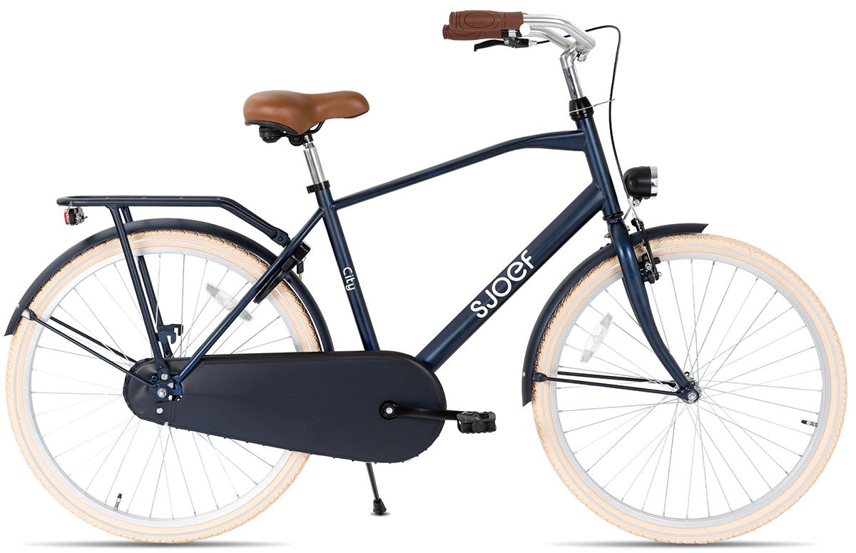 SJOEF City Jongensfiets 24 inch - Kinderfiets voor jongens van 8 tot 12 jaar - Mat Blauw