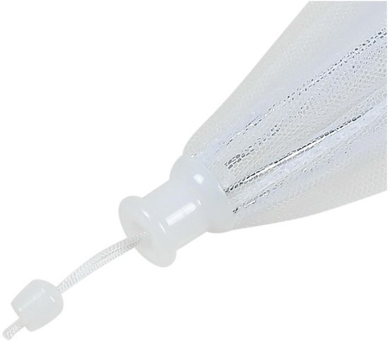Benson Voedselkap - 4x - 43 x 43 cm - wit - kant - opvouwbare vliegenkap — afbeelding 3