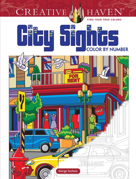 Creative Haven City Sights Color By Number - cover
