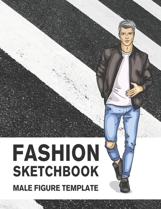 Fashion Sketchbook Male Figure Template - cover