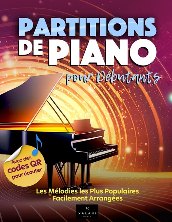 Partituren voor piano voor beginners met QR-codes om te luisteren. Mooie, populair gearrangeerde melodieën.