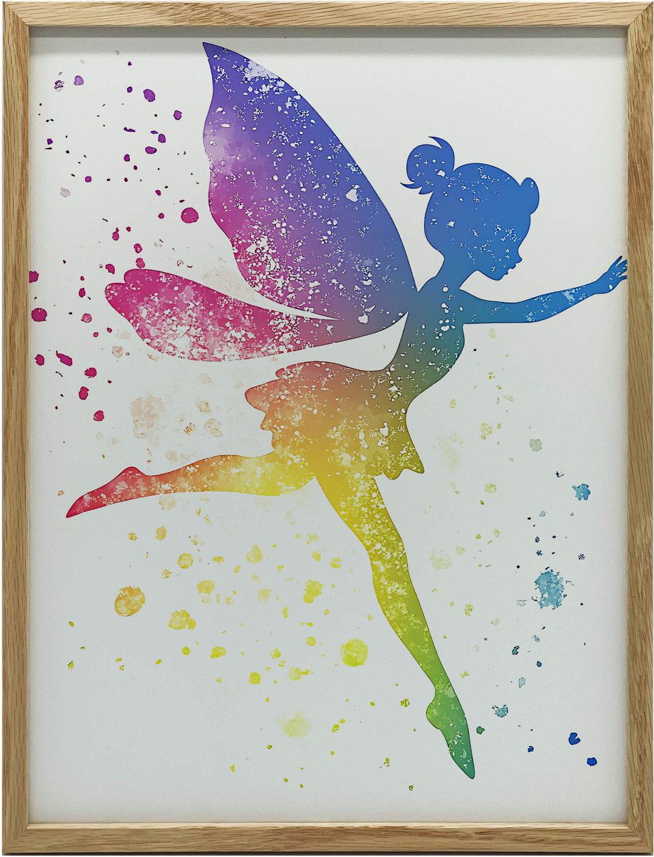 Frame Wandposter Fee Fee Van Regenboog Kleuren 30X40 Cm