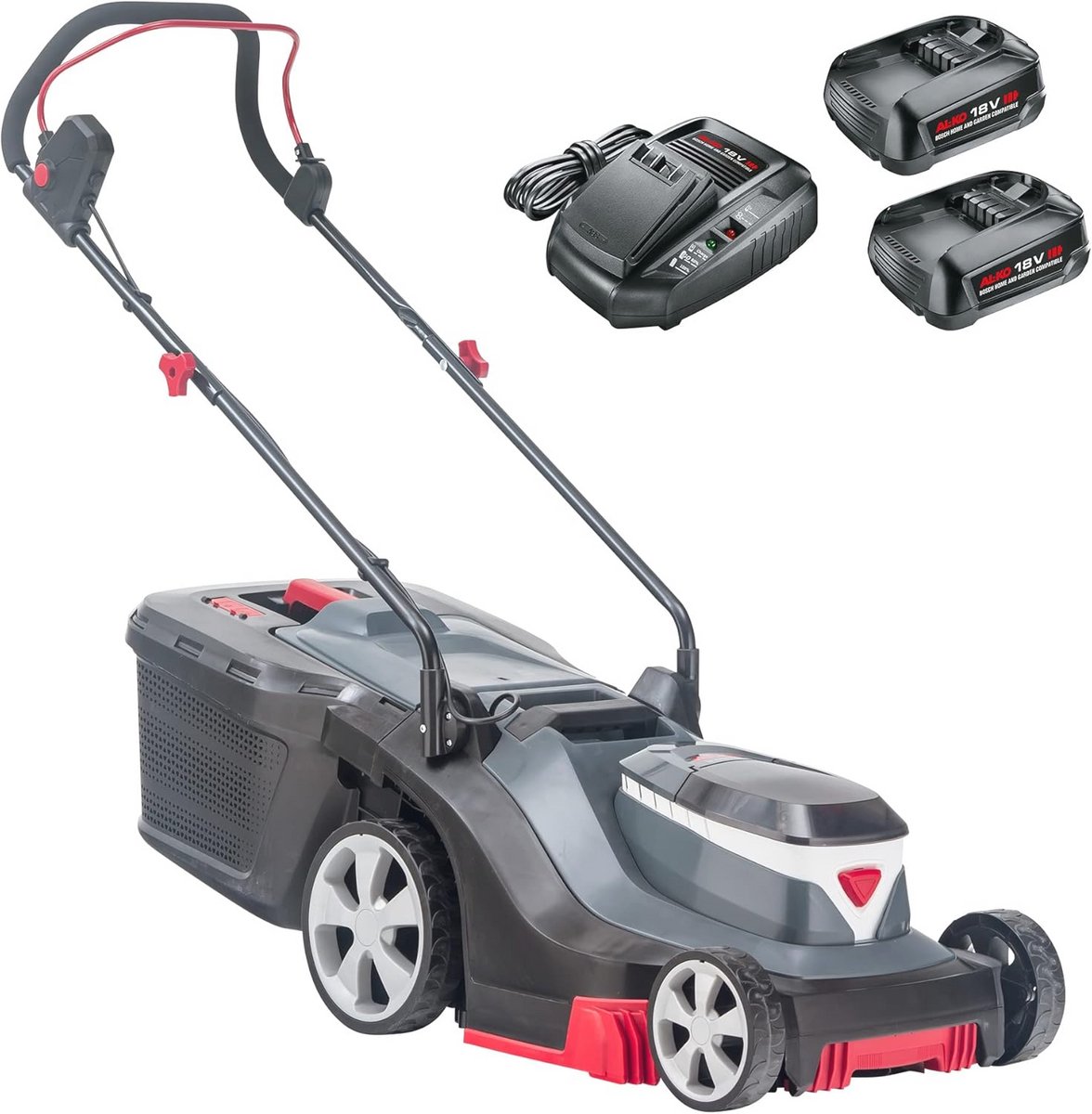 Accugrasmaaier voor Tuinen tot 200 m² met 32 cm Maaibreedte en 2 Accu's