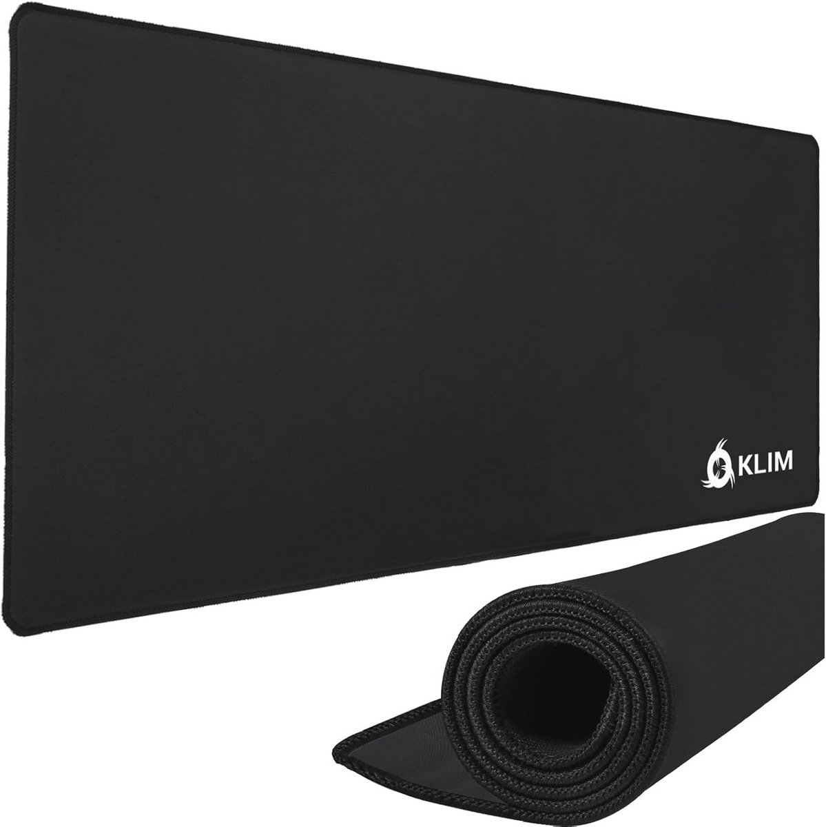 Extra grote gaming muismat - antislip rubberen onderlegger - zeer nauwkeurig getextureerd oppervlak - 900 x 400 x 4 mm - zwart