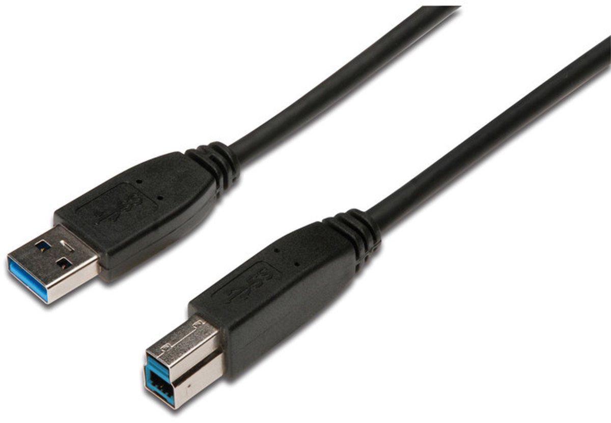 Digitus USB-kabel USB 3.2 Gen1 (USB 3.0 / USB 3.1 Gen1) USB-A stekker, USB-B stekker 1.80 m