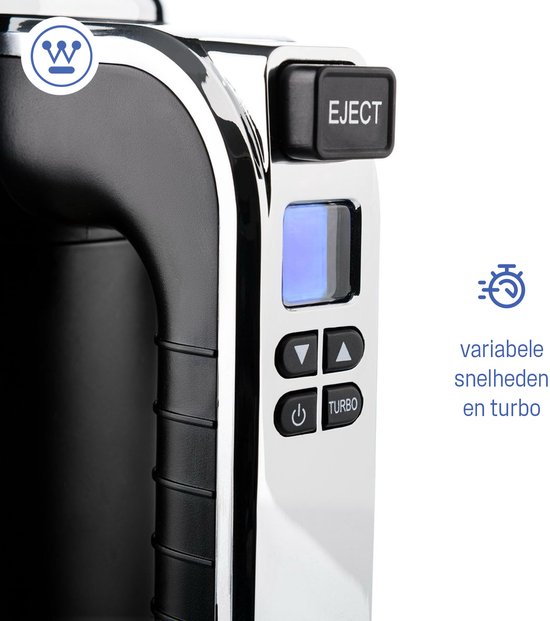 Westinghouse Retro Handmixer - Zwart - 350W - Incl. Gardes En Deeghaken van Westin — afbeelding 4