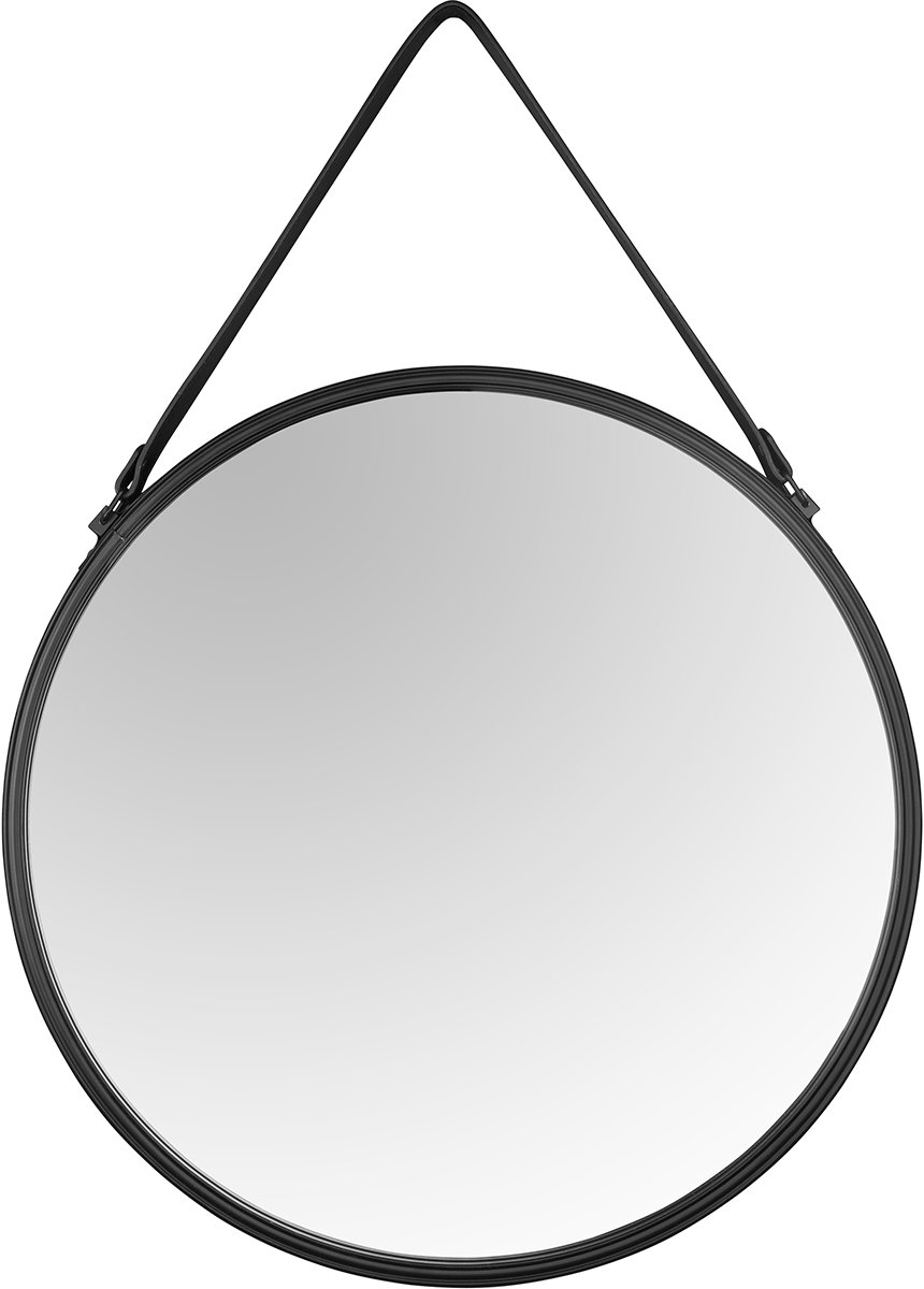BES LED Spiegel - Trion Nelia - Decoratieve Spiegel - Rond - 55cm - Zwart - Metaal