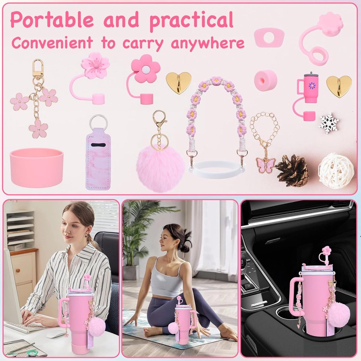 Snackkom Voor Stanley 40 Oz Beker Met Handvat, Herbruikbare Snack Tray Cup Accessoires Past Siliconen Snack Ring Geschikt Voor Auto Bekerhouder Bioscoop Een