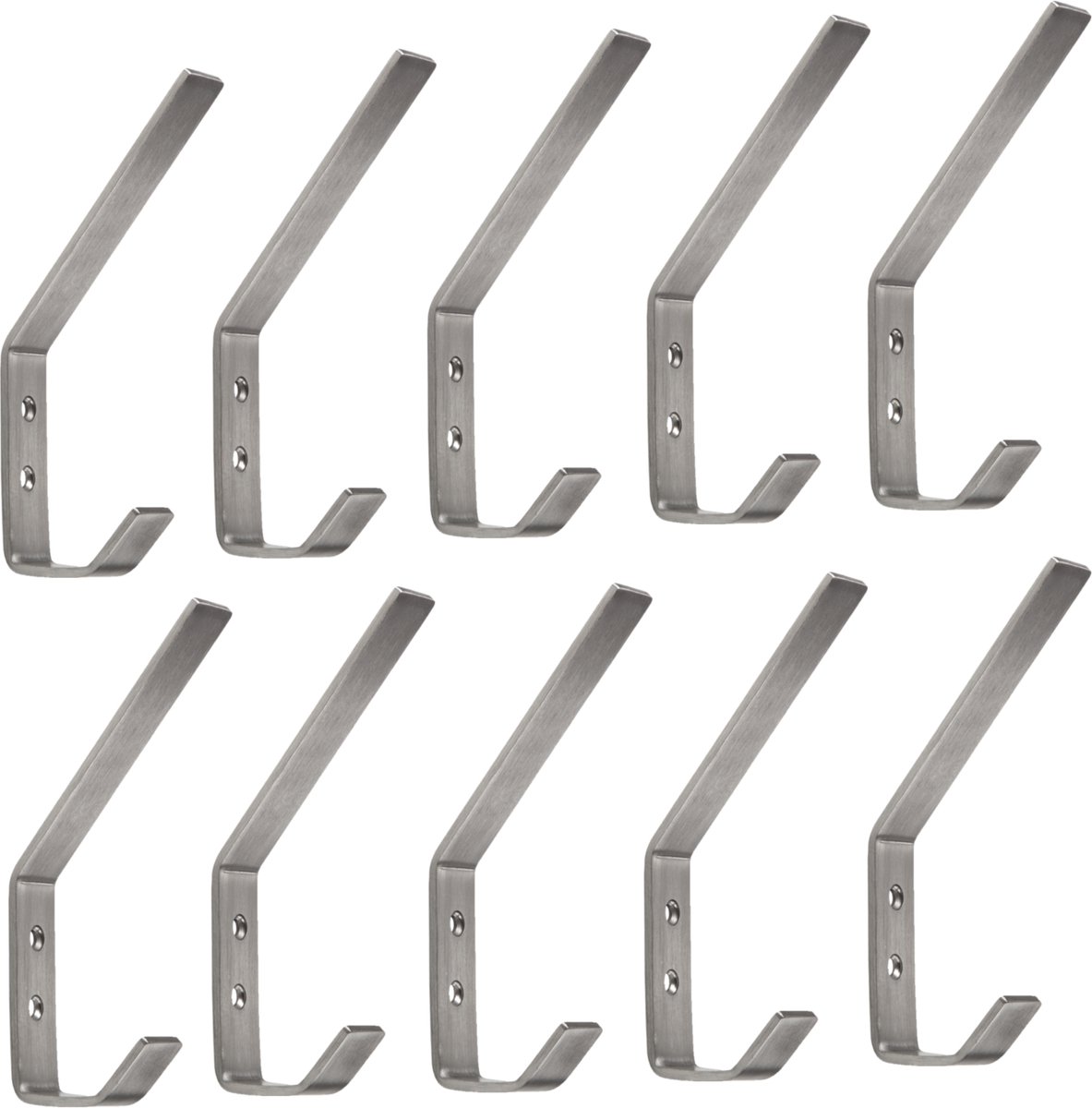 10 stuks Kapstokhaken ALBA moderne jashaak echt roestvrij staal 142 x 20 mm jashaken van SOTECH