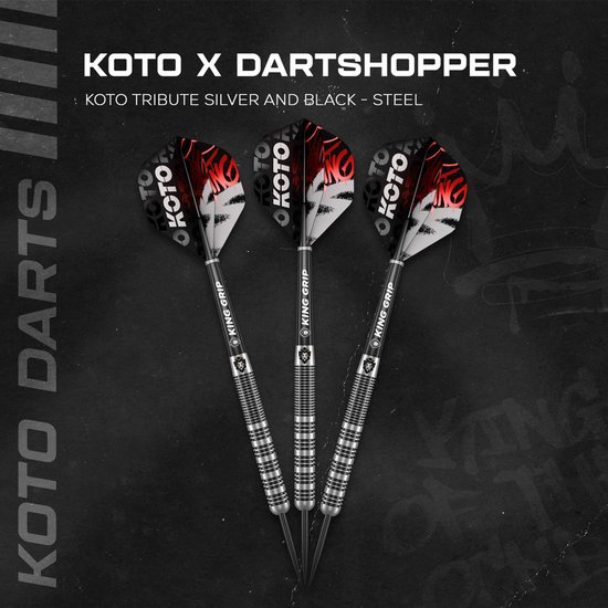 KOTO - Tribute Darts 14 Gram - Zilver & Zwart van KOTO — afbeelding 4