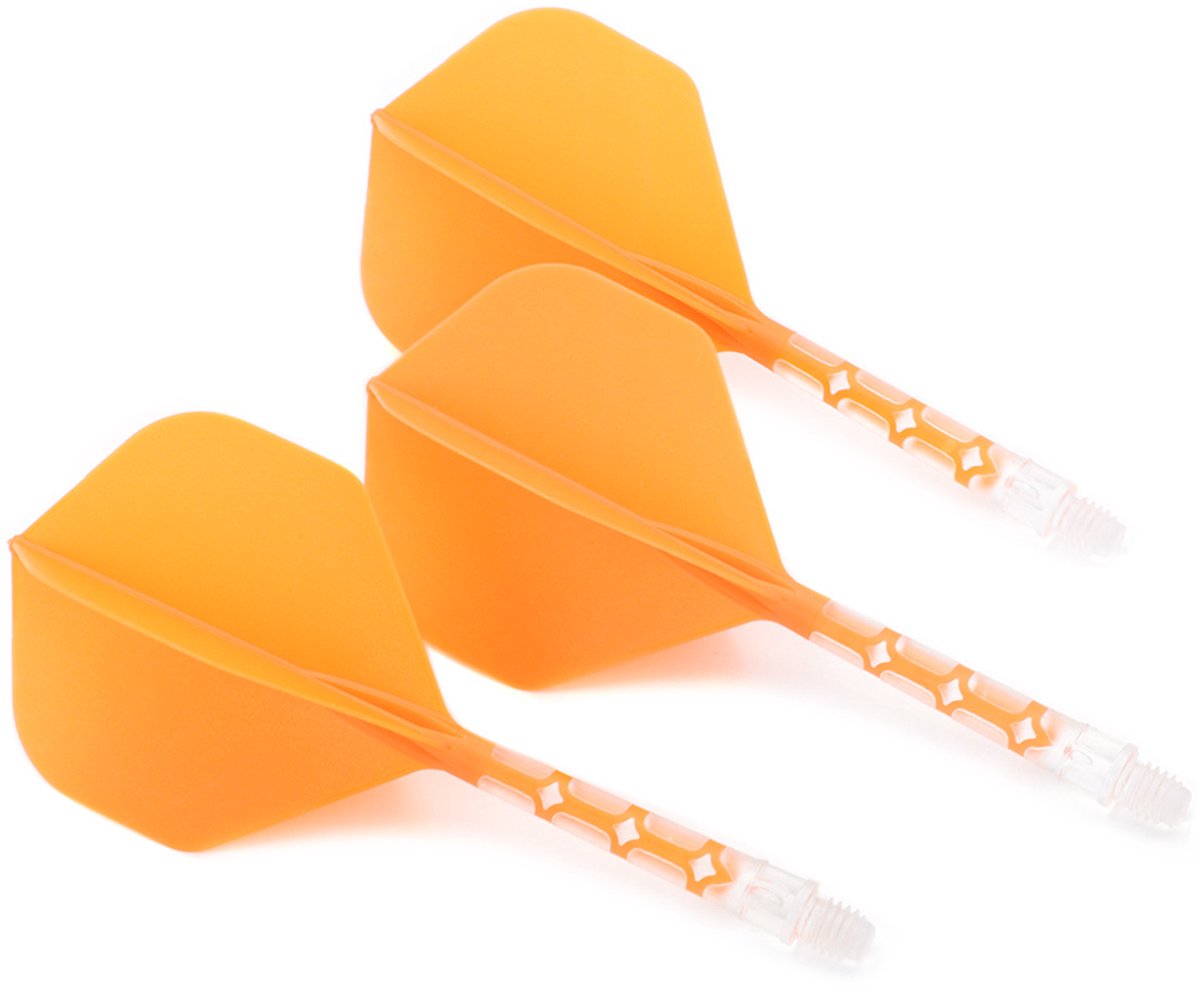 Cuesoul - ROST T19 Integrated Dart Flights - Standard Shape - Clear Orange