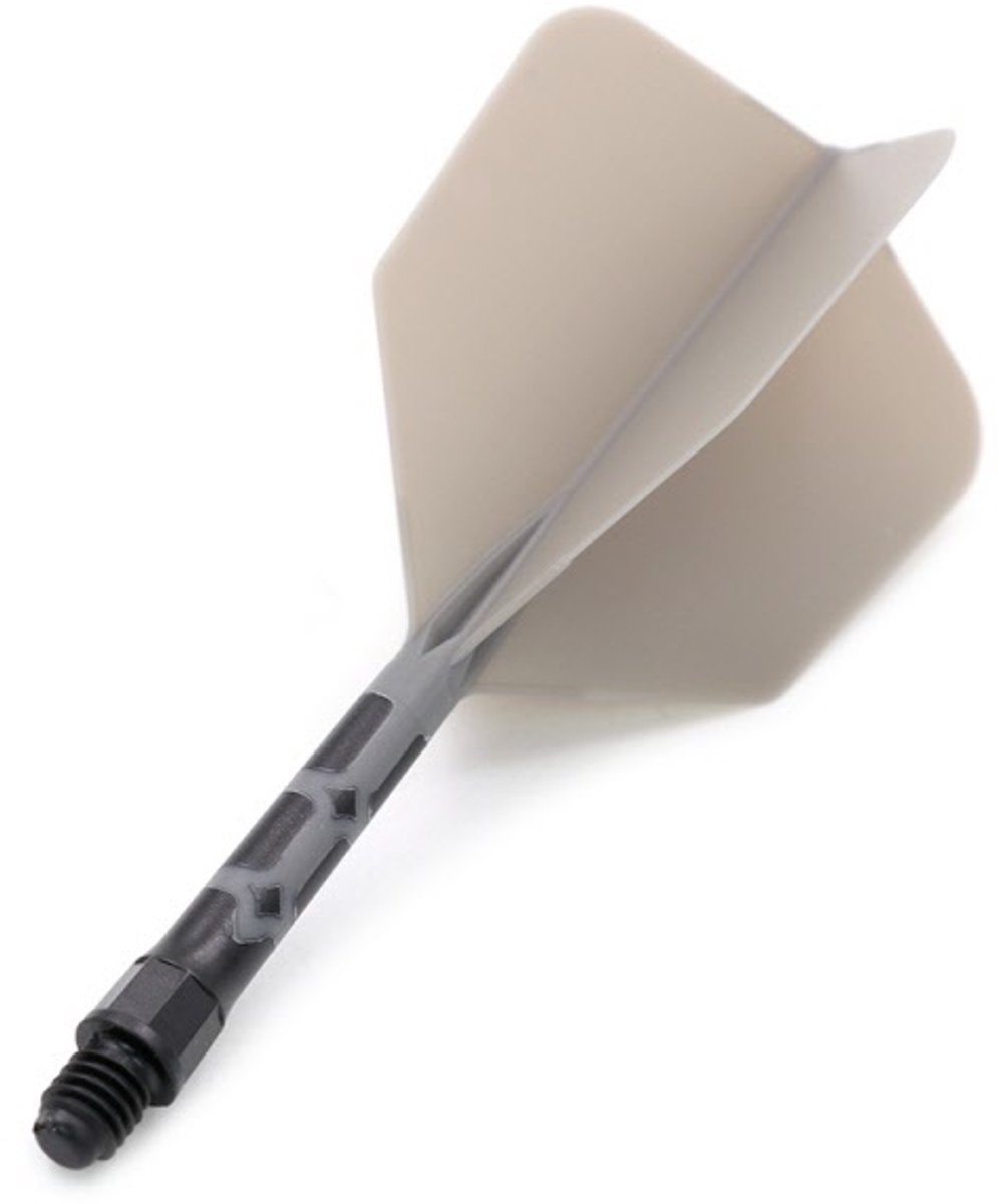 Cuesoul - ROST T19 Integrated Dart Flights - Big Wing - Grey Black S