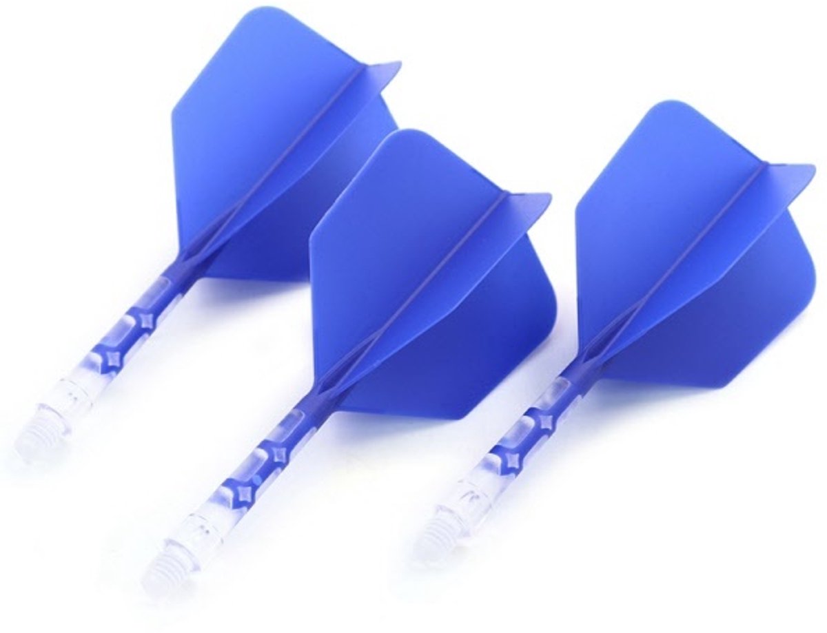 Cuesoul - ROST T19 Integrated Dart Flights - Big Wing - Blue Clear S