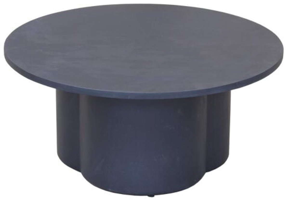 Tower Living Salontafel Palazzo rond teakhout 75 cm - zwart