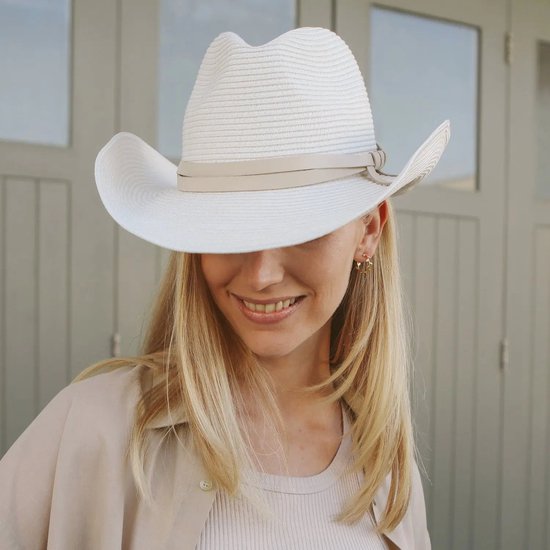 Rio Cowboy Chapeau de Soleil Femme Protection UV House of Ord - Cape Town - Taille: M/L: 58cm Couleur: Ivoire