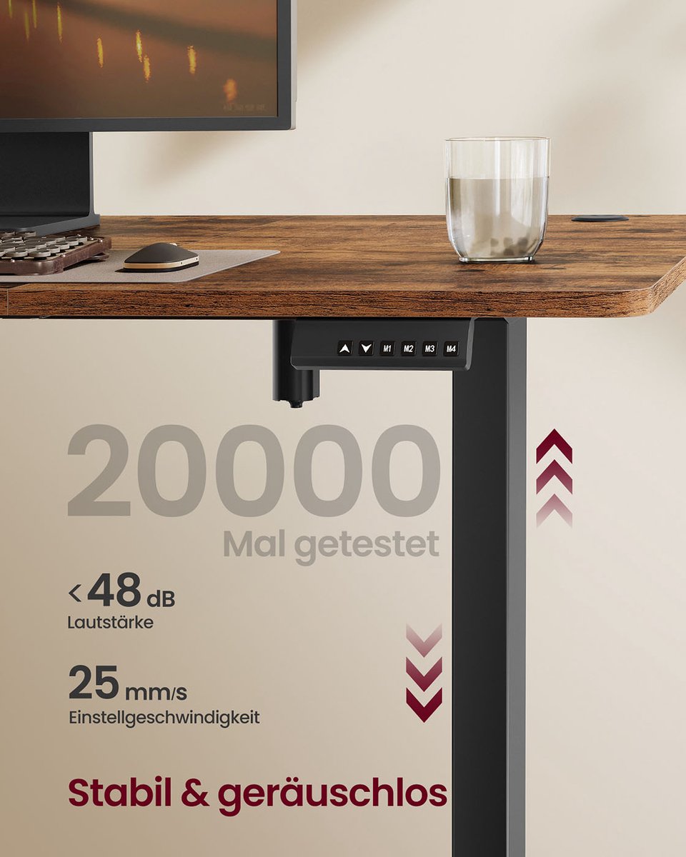 null Bureau 180x80 cm Elektrisch Verstelbaar - afbeelding 2