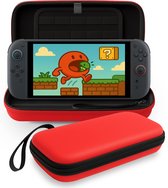 Hoes Geschikt voor Nintendo Switch 2 Case Hard Cover Bescherm Hoesje Koord - Case Geschikt voor Nintendo Switch 2 Hoes - Rood
