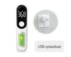 Oorthermometer - Thermometer voorhoofd - Thermometer - Koortsthermometer - Koortsthermometer voor volwassenen - Oorthermometer kinderen - Oorthermometer volwassenen - Oorthermometer digitaal - Thermometer baby - Klein en handig - Oplaadbaar via USB