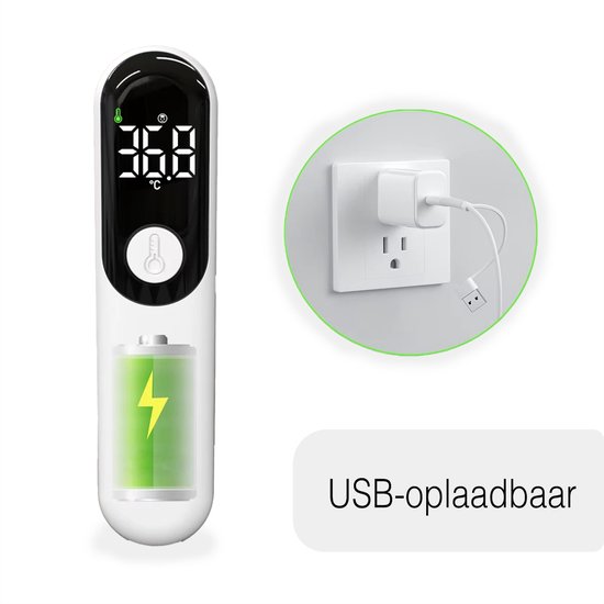 Merkloze voorhoofdthermometer