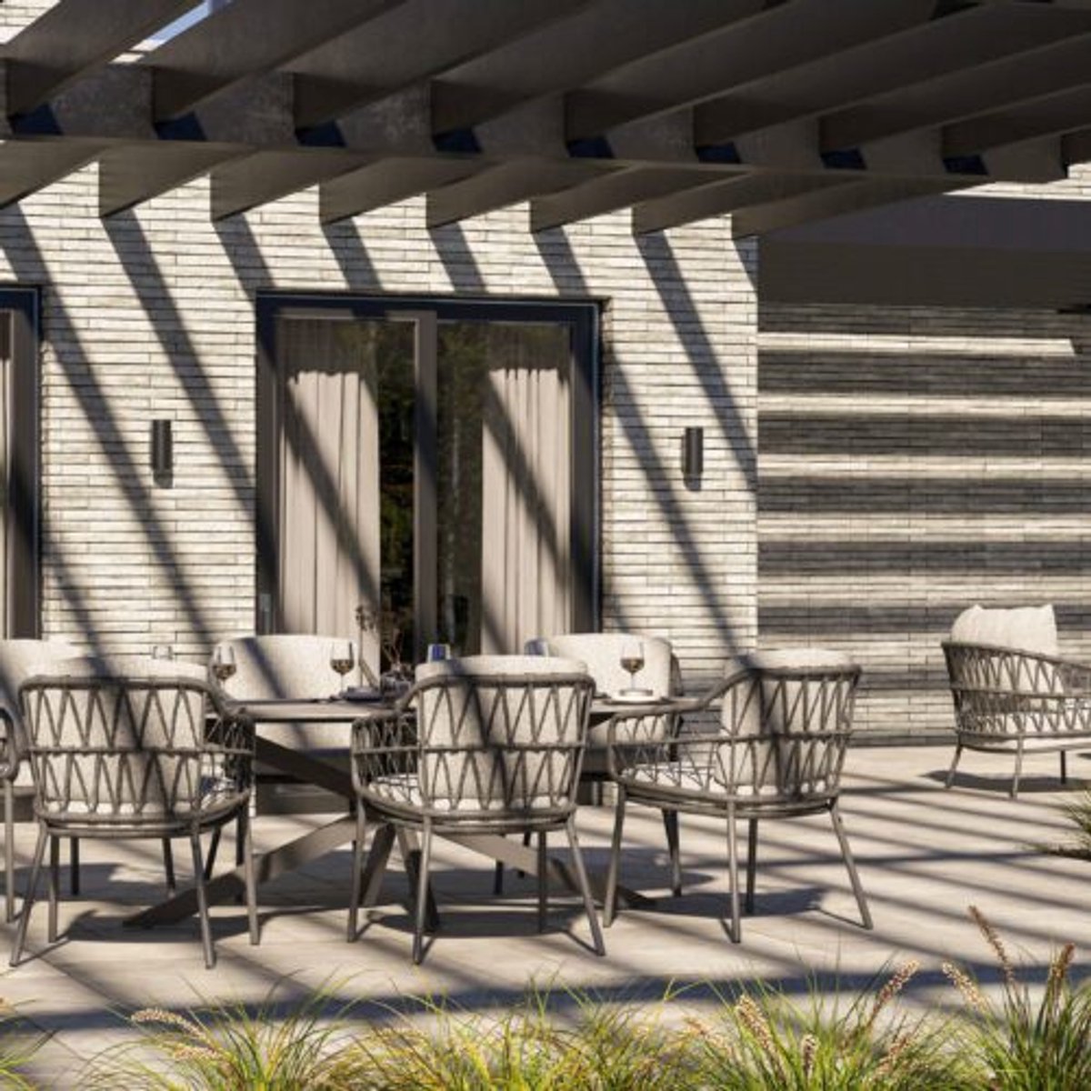 4 Seasons Outdoor Calpi canapé lounge 3 places - anthracite